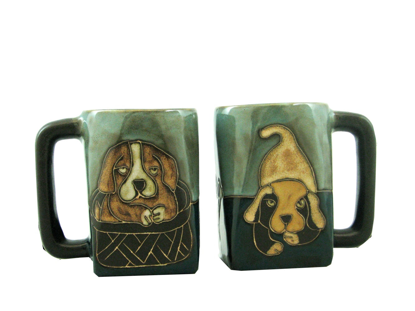 Mara Square Bottom Mug 12 oz - Playful Puppies