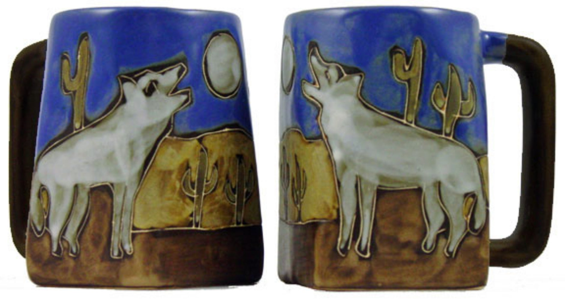 Mara Square Bottom Mug 12 oz - Howling Wolves   511S4