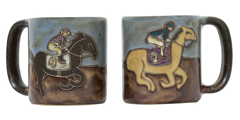Mara Round Mug 16 oz - Horse Racing 610C9