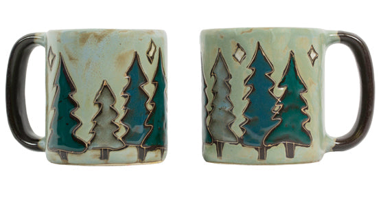 Mara Round Mug 16 oz Pine Trees