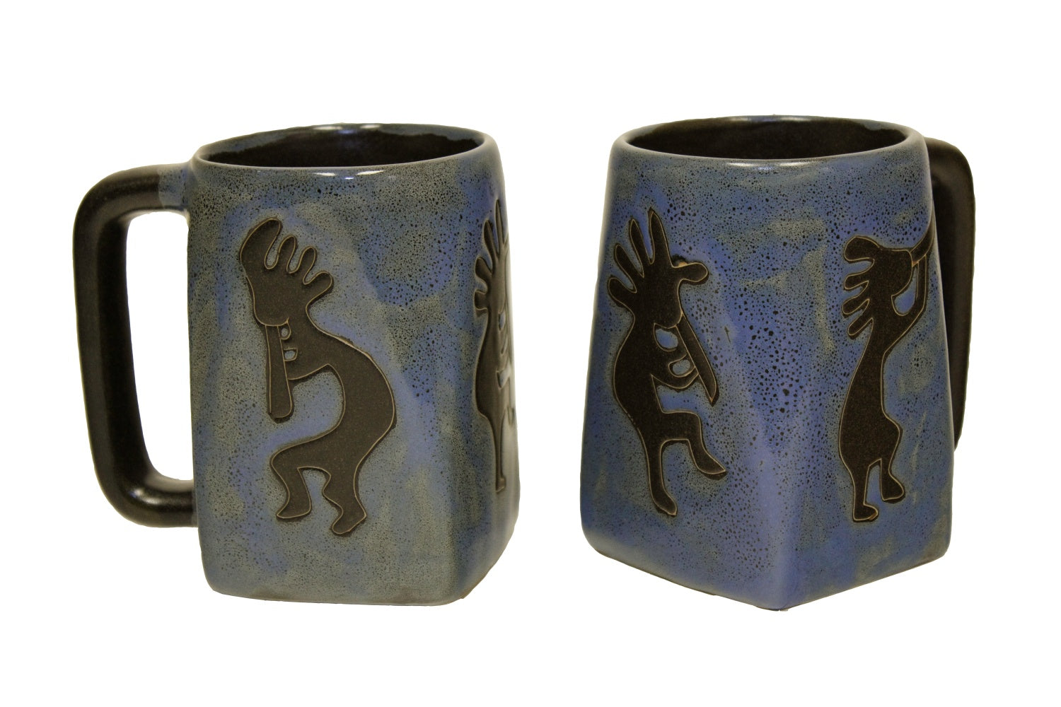 Mara Square Bottom Mug 12 oz - Blue Kokopelli   511H6