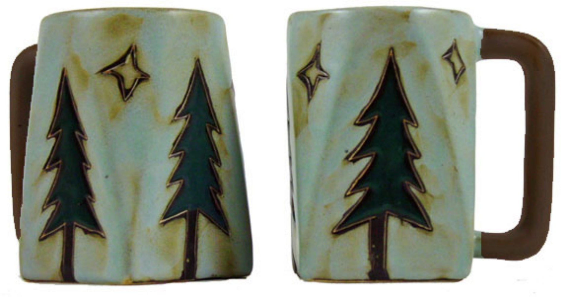 Mara Square Bottom Mug 12 oz - Pine Trees  511T1
