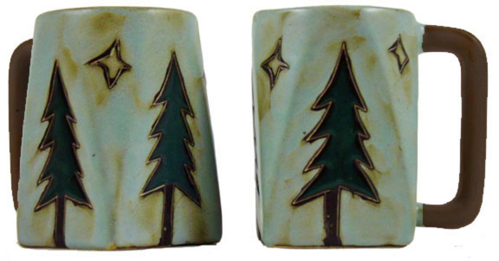 Mara Square Bottom Mug 12 oz - Pine Trees 511T1