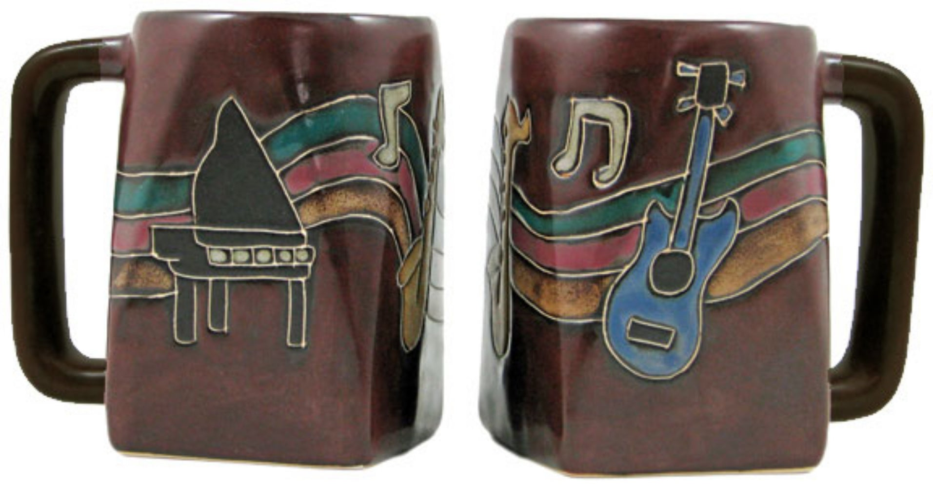 Mara Square Bottom Mug 12 oz - Musical Instruments   511V4