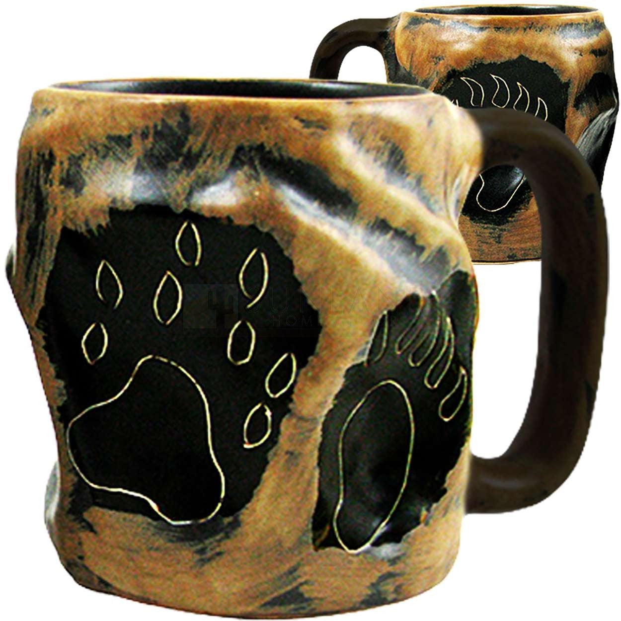 Mara Rock Art Mug 20 oz - Bear & Wolf Paws  512A3-