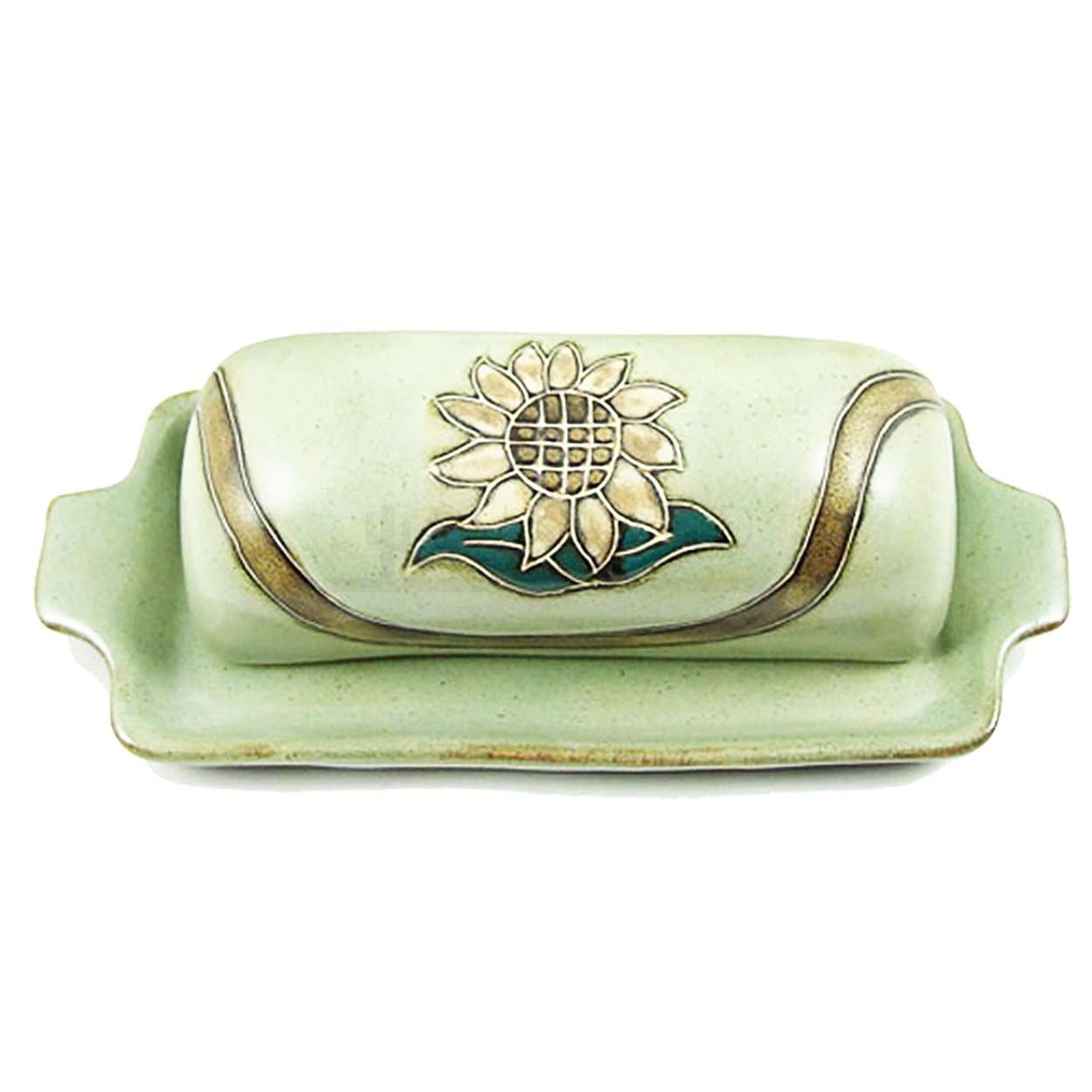 Mara Stoneware Butter Dish  -Sunflower  565SF Ships about November 15